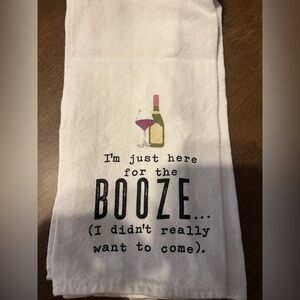 White Wine-Themed Towel